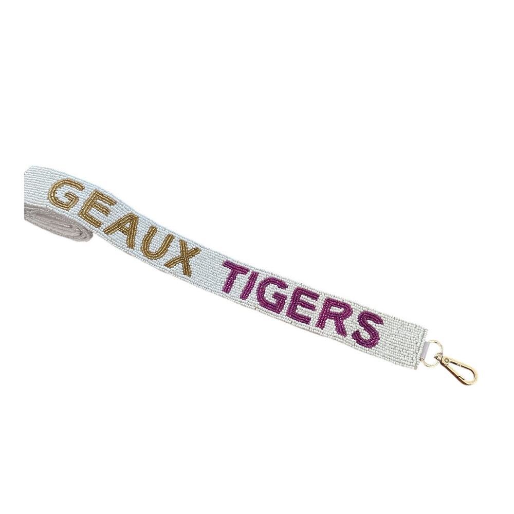 Geaux Tiger Bag Strap l LSU Bag Strap l Game Day Bag Strap l Gift for Her